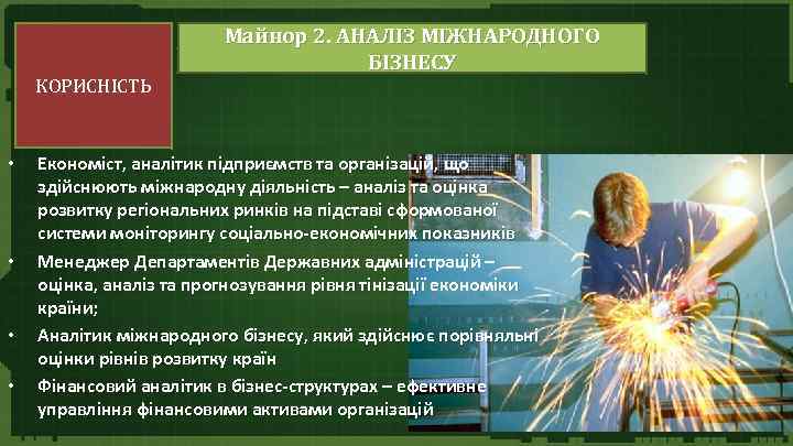 КОРИСНІСТЬ • • Майнор 2. АНАЛІЗ МІЖНАРОДНОГО Майнор 2. Аналіз міжнародного бізнесу БІЗНЕСУ Економіст,
