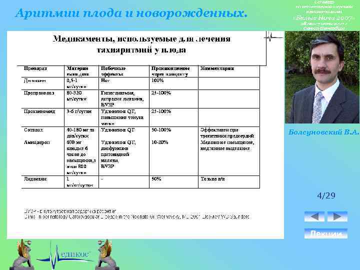 Аритмии плода и новорожденных. Болсуновский В. А. 4/29 Лекции 
