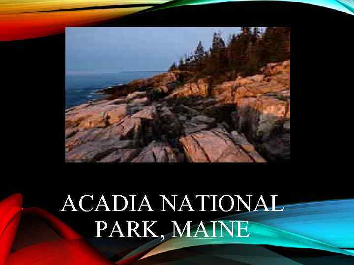 План ACADIA NATIONAL PARK, MAINE 