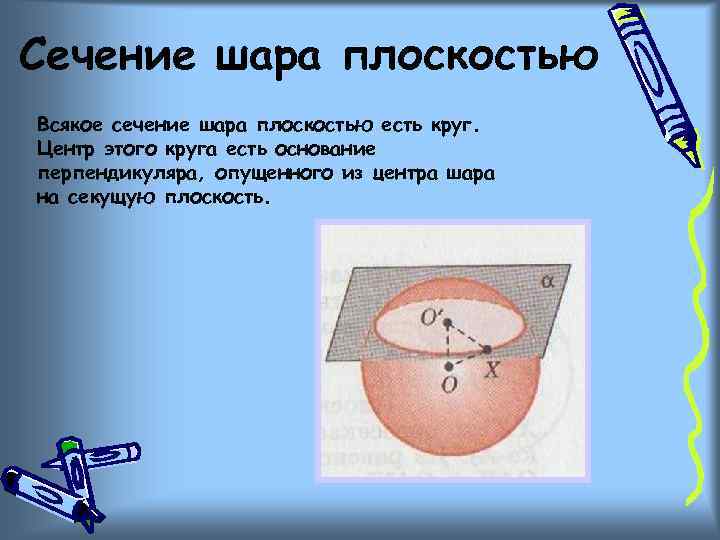 В виде шара как пишется. Сечение шара. Сечение шара плоскостью есть окружность. Шар сечение шара плоскостью. Всякое сечение шара плоскостью есть.