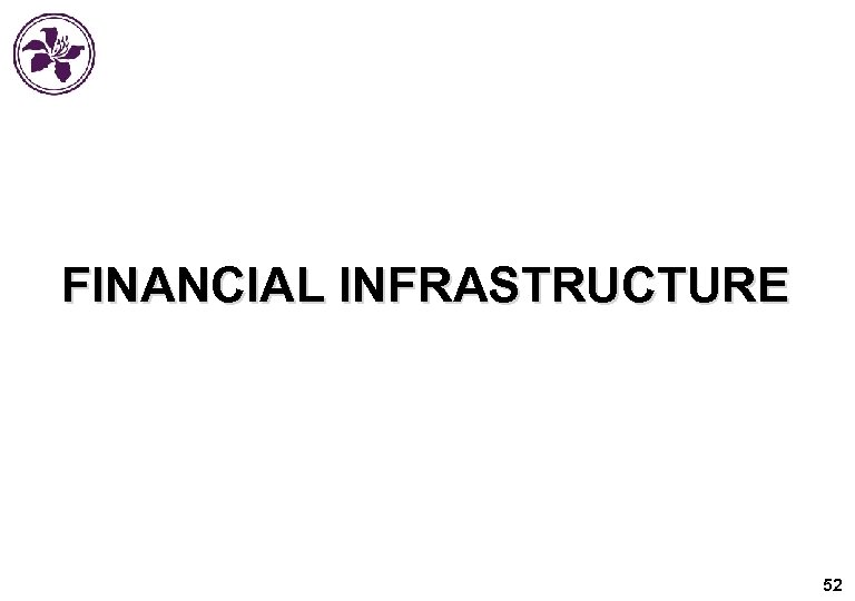FINANCIAL INFRASTRUCTURE 52 