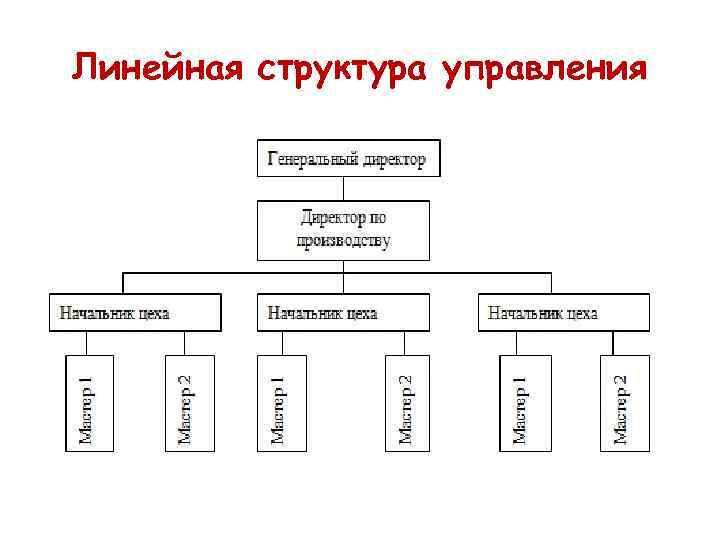 Схема линейной структуры управления предприятием