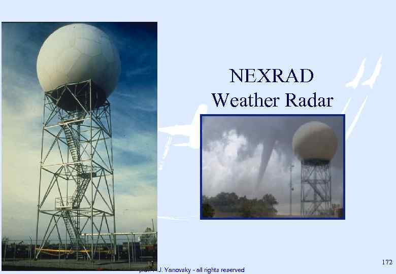 NEXRAD Weather Radar 172 prof. F. J. Yanovsky - all rights reserved 