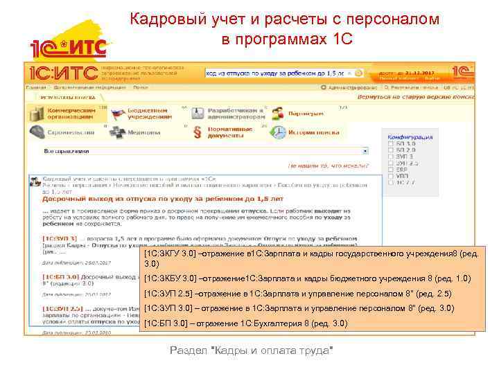 Кадровый учет и расчеты с персоналом в программах 1 С [1 С: ЗКГУ 3.