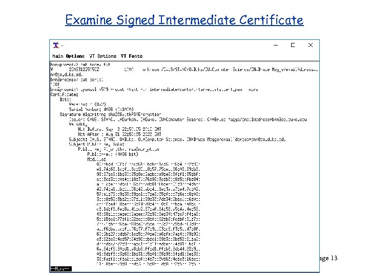 Examine Signed Intermediate Certificate CPS 290 Page 13 