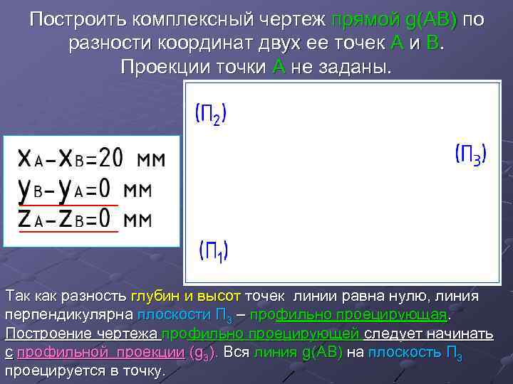 Разность координат. Построить комплексный чертеж прямой по разности координат. Посторить комплексный чертёж прямой по разности координат. Компклексный чертëж по разности координат. Разность координат двух точек.