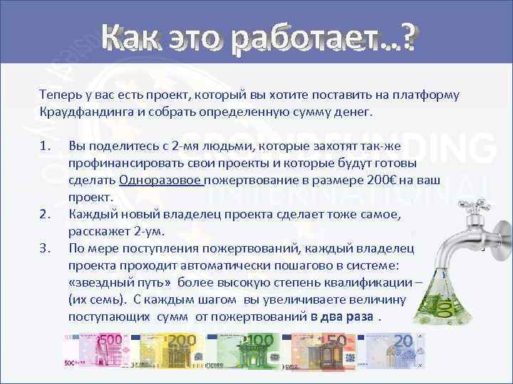 Как это работает. . ? Теперь у вас есть проект, который вы хотите поставить