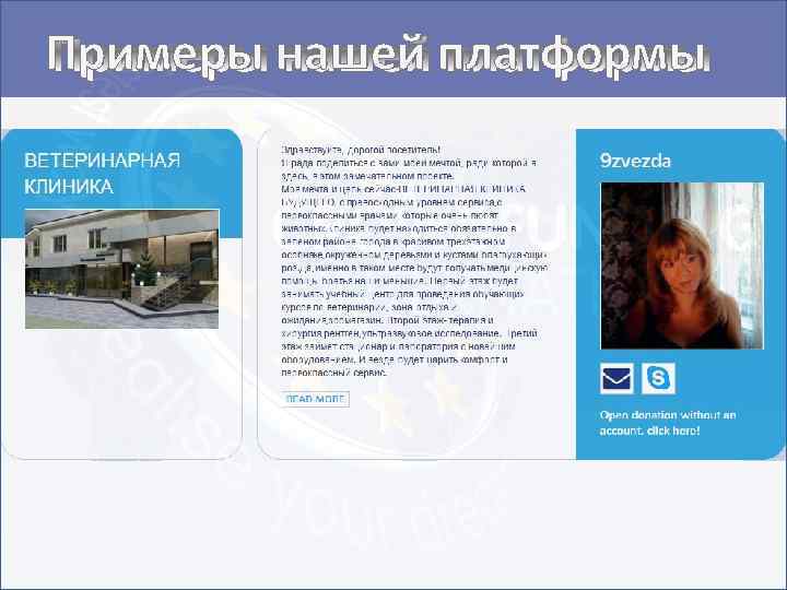 Примеры нашей платформы 