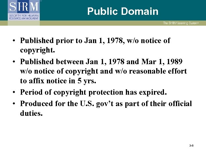 Public Domain • Published prior to Jan 1, 1978, w/o notice of copyright. •