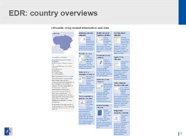 EDR: country overviews 3 