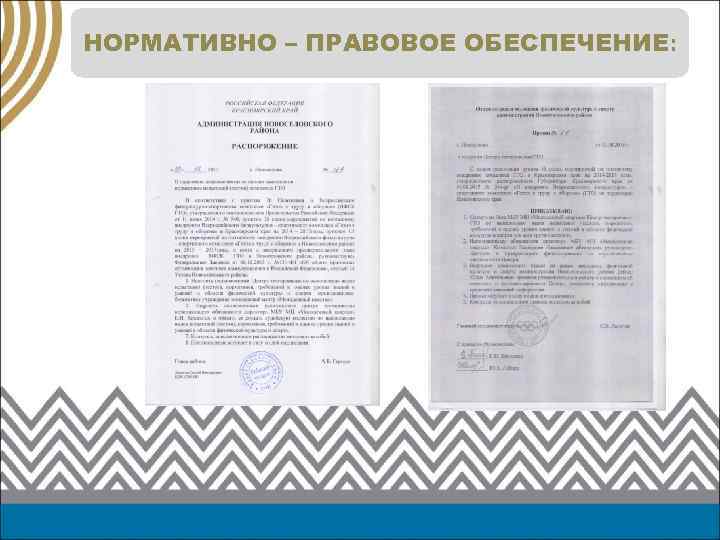 НОРМАТИВНО – ПРАВОВОЕ ОБЕСПЕЧЕНИЕ: 