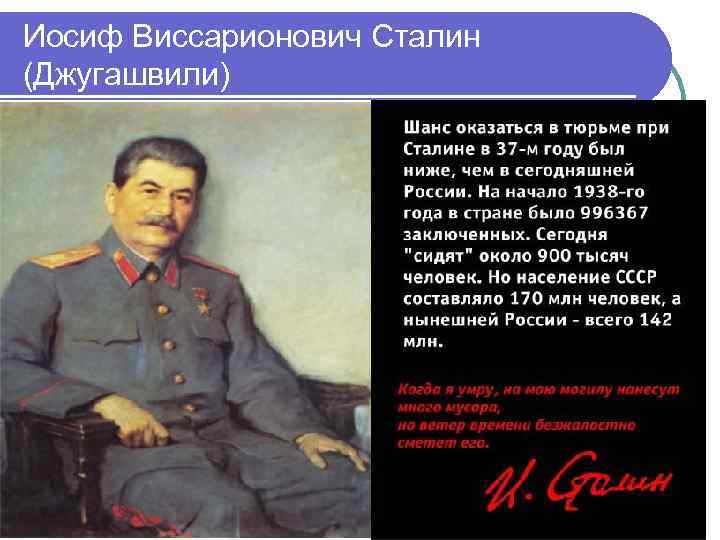 Иосиф Виссарионович Сталин (Джугашвили) 