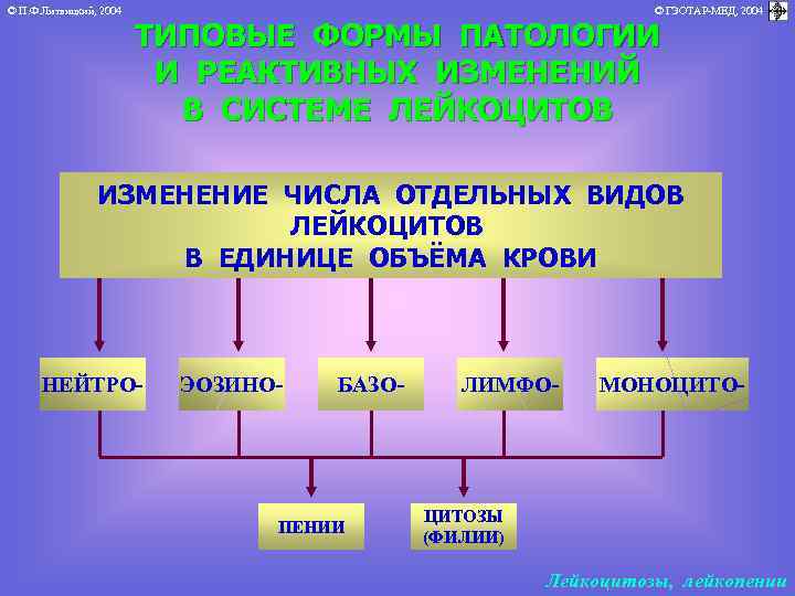 © П. Ф. Литвицкий, 2004 © ГЭОТАР-МЕД, 2004 ТИПОВЫЕ ФОРМЫ ПАТОЛОГИИ И РЕАКТИВНЫХ ИЗМЕНЕНИЙ