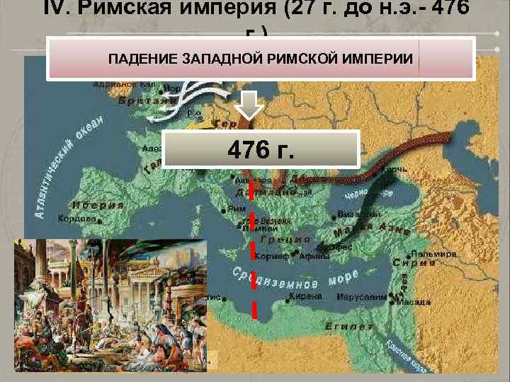 IV. Римская империя (27 г. до н. э. - 476 г. ) ПАДЕНИЕ ЗАПАДНОЙ