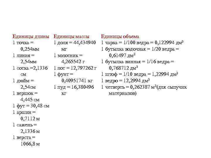 Единицы длины 1 точка = 0, 254 мм 1 линия = 2, 54 мм
