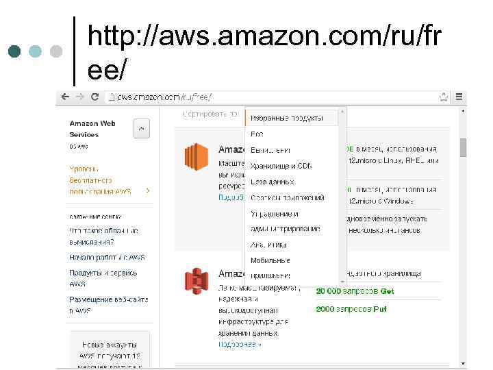 http: //aws. amazon. com/ru/fr ee/ 