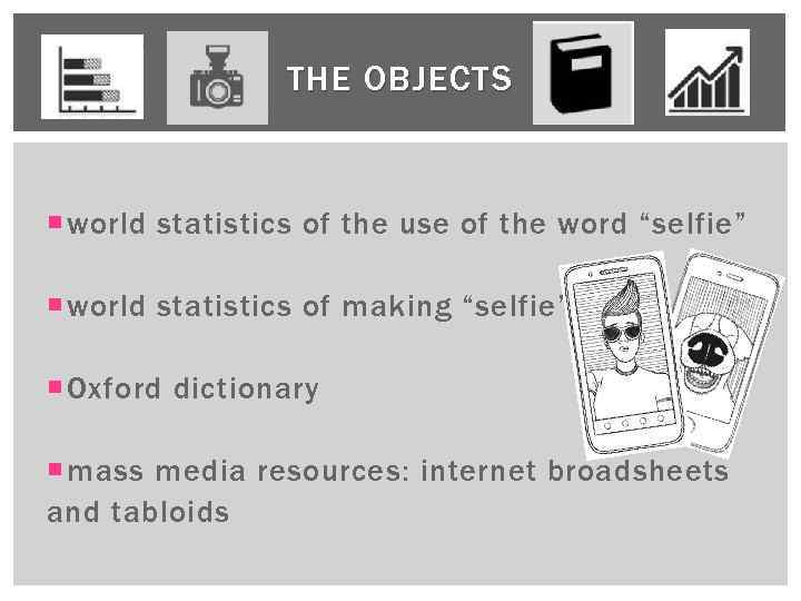 THE OBJECTS world statistics of the use of the word “selfie” world statistics of