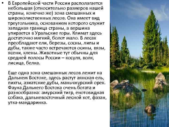 Презентация европейская часть россии 4 класс