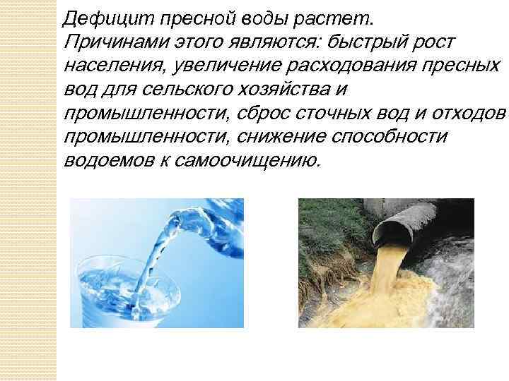 Проблема питьевой воды презентация