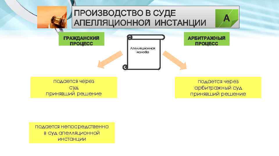 Производство в арбитражном суде апелляционной инстанции презентация