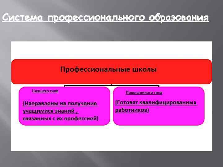 Система профессионального образования 