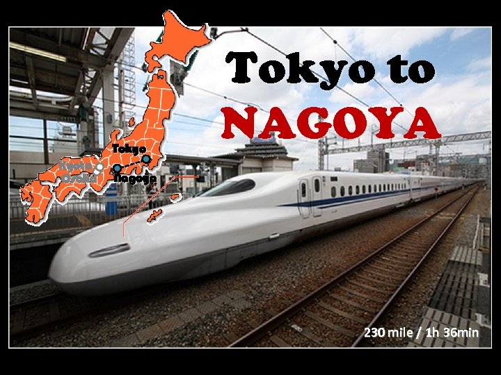Tokyo Kyoto Osaka Tokyo to NAGOYA Nagoya 230 mile / 1 h 36 min