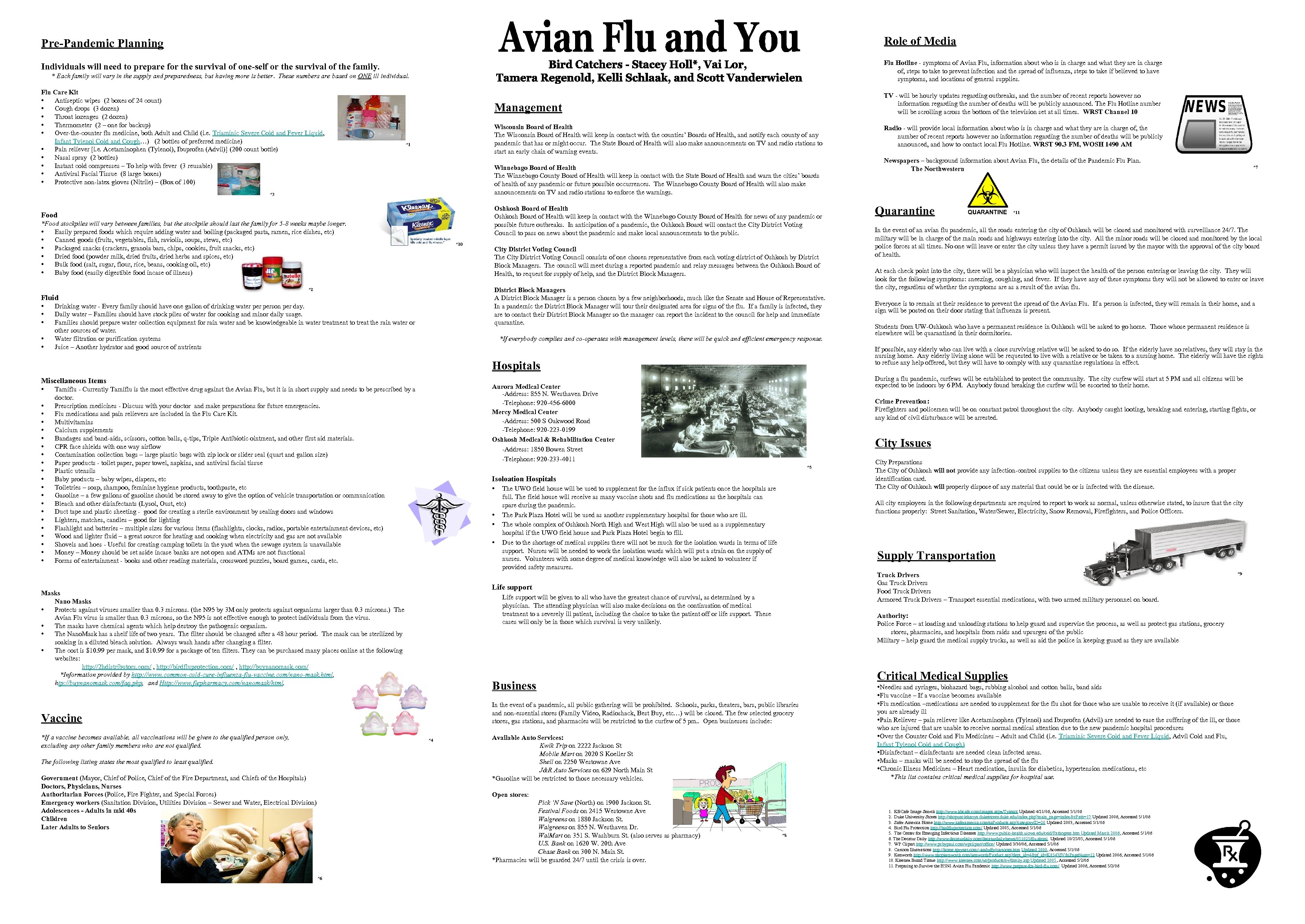 Pre-Pandemic Planning Role of Media Individuals will need to prepare for the survival of