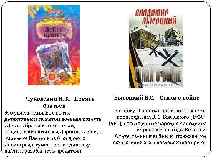 Чуковский Н. К. Девять братьев Это увлекательная, с почти детективным сюжетом военная повесть «Девять