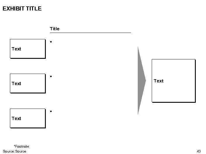 EXHIBIT TITLE Title • Text • Text *Footnote Source: Source 43 