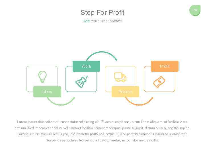 Step For Profit 108 Add Your Great Subtitle Work Ideas Profit Process Lorem ipsum