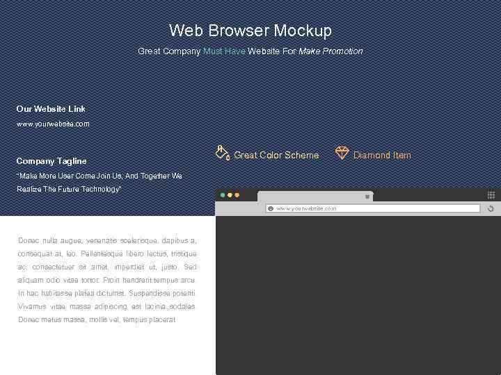 Web Browser Mockup Great Company Must Have Website For Make Promotion Our Website Link