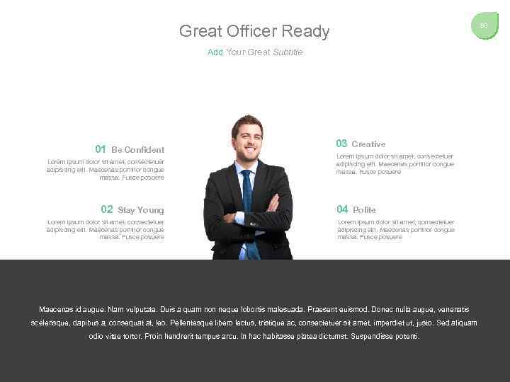 Great Officer Ready 50 Add Your Great Subtitle 01 Be Confident Lorem ipsum dolor