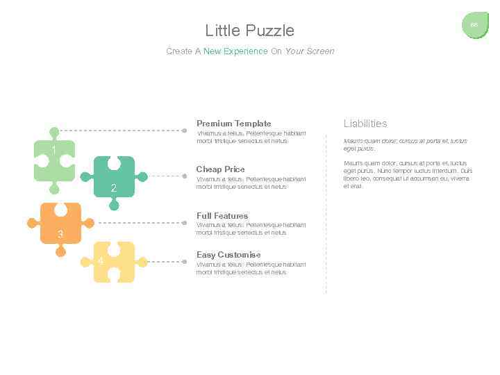 Little Puzzle 66 Create A New Experience On Your Screen Premium Template Vivamus a