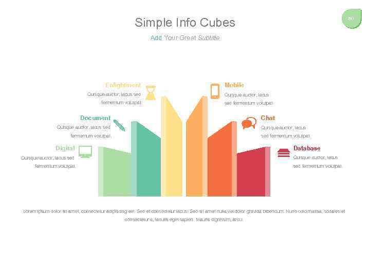 Simple Info Cubes 80 Add Your Great Subtitle Enlightment Quisque auctor, lacus sed fermentum