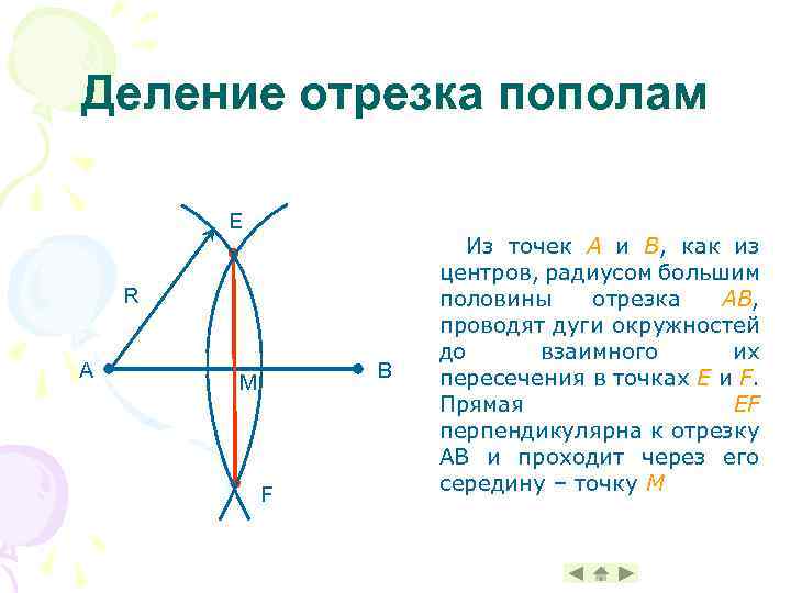 Отрезок пополам. Деление отрезка пополам. Деление отрезка пополам с помощью циркуля и линейки. Разделить отрезок пополам. Построение деление отрезка пополам.