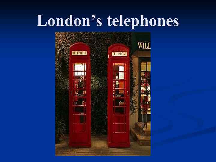 London’s telephones 