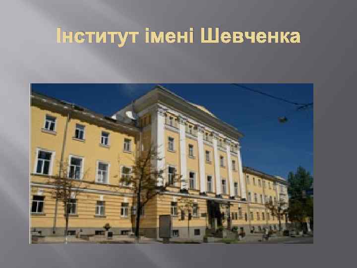 Інститут імені Шевченка 