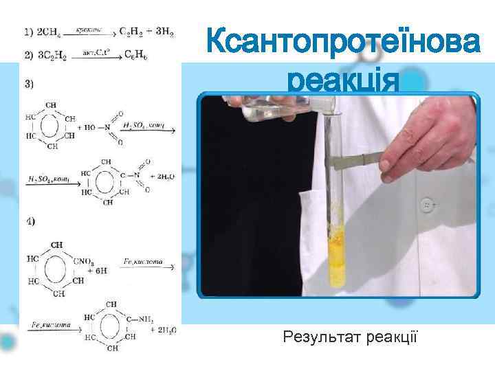 Ксантопротеїнова реакція Результат реакції 
