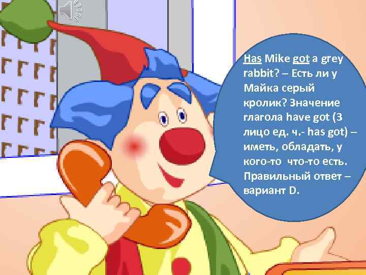 Has Mike got a grey rabbit? – Есть ли у Майка серый кролик? Значение