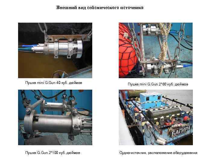Внешний вид сейсмического источника Пушка mini G. Gun 40 куб. дюймов Пушка G. Gun