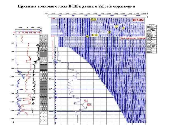 Привязка волнового поля ВСП к данным 2 Д сейсморазведки 