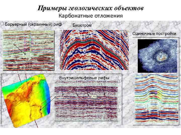 Примеры геологических объектов Карбонатные отложения 