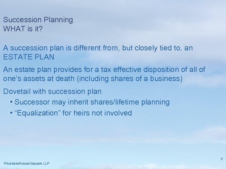 Succession Planning WHAT is it? A succession plan is different from, but closely tied