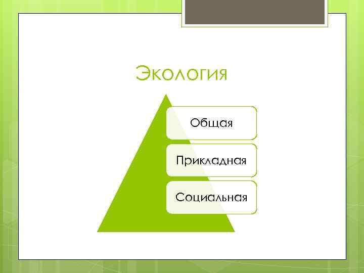 Экология Общая Прикладная Социальная 