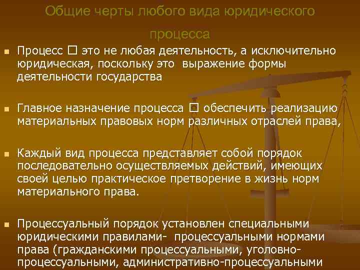 Юридический процесс и судопроизводство. Юридический процесс. Виды юридического процесса. Общие особенности юридических процессов.