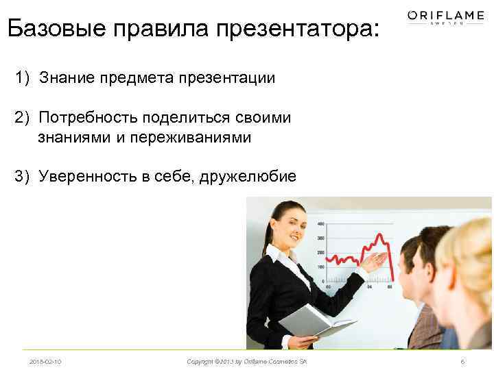 Базовые правила презентатора: 1) Знание предмета презентации 2) Потребность поделиться своими знаниями и переживаниями