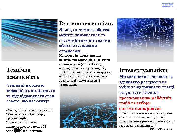 Взаємоповязанність Люди, системи та обєкти можуть звязуватися та взаємодіяти один з одним абсолютно новими