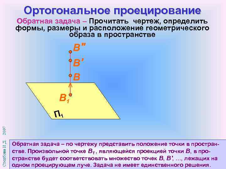 Ортогональная проекция точки