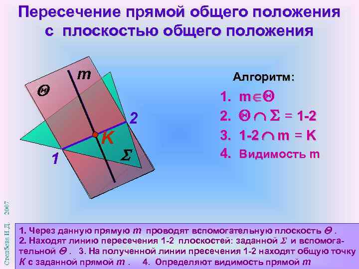 1 пересечение прямой и плоскости. Пересечение прямой с плоскостью общего положения. Пересечение прямой и плоскости. Пересечение плоскостей. Пересечение прямой общего положения с плоскостью общего положения. Пересечение прямой и плоскости двух плоскостей.