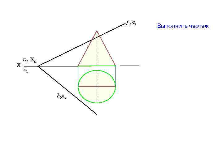 f 0α 2 π 2 Хα X π1 h 0α 1 Выполнить чертеж 